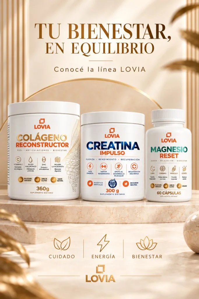 Línea LOVIA: Colágeno, Creatina y Magnesio